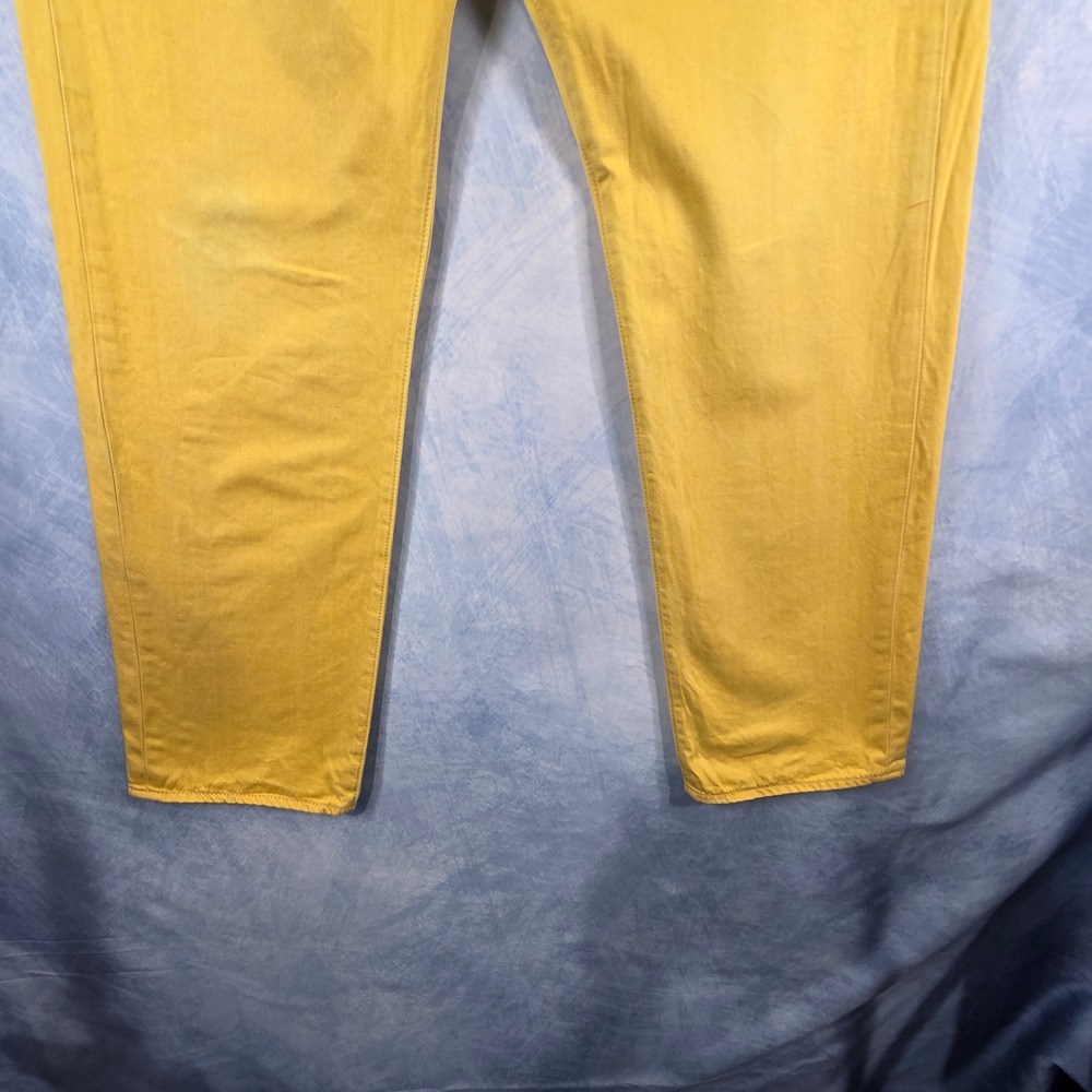 Levis 501 Original Fit Yellow Jeans Mens 36x32 Straight Leg Button Fly Denim - Picture 3 of 9